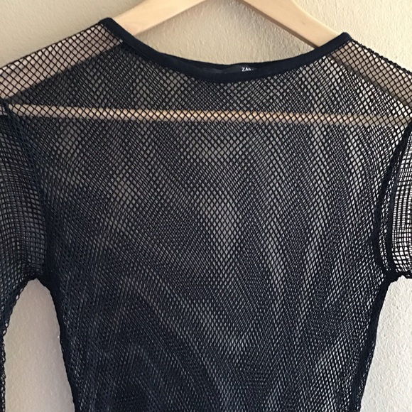 zara fishnet dress